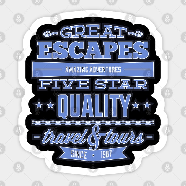 Great-Escapes V1 Sticker by TEENIE DESIGN